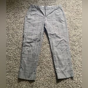 Banana Republic Wool Women's Gray Plaid Trousers Avery Pants